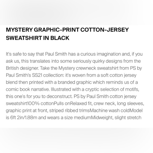 PS by PAULSMITH sweatshirt XXL EUC - Picture 7 of 7